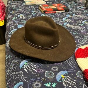 Elegant Dark Brown Fedora Hat